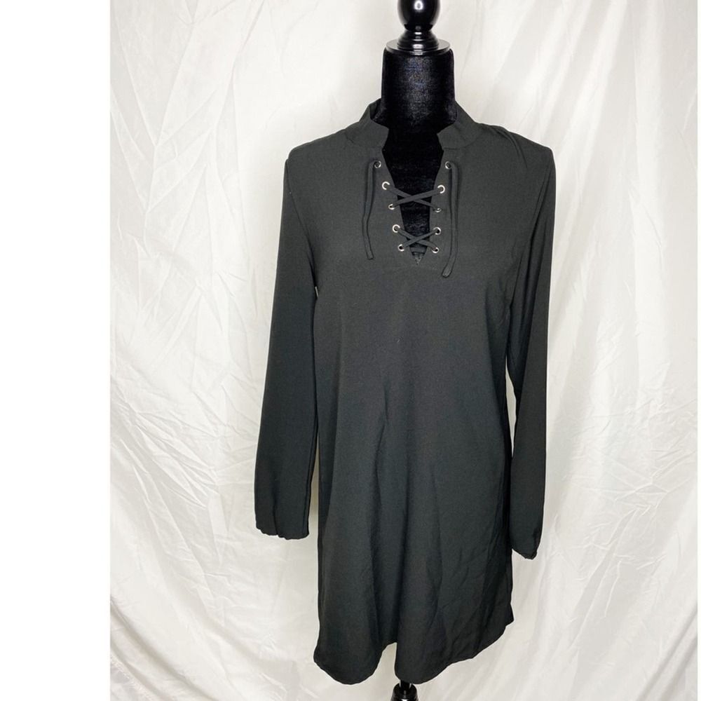 Christian Siriano Black Shirt Dress Sz S